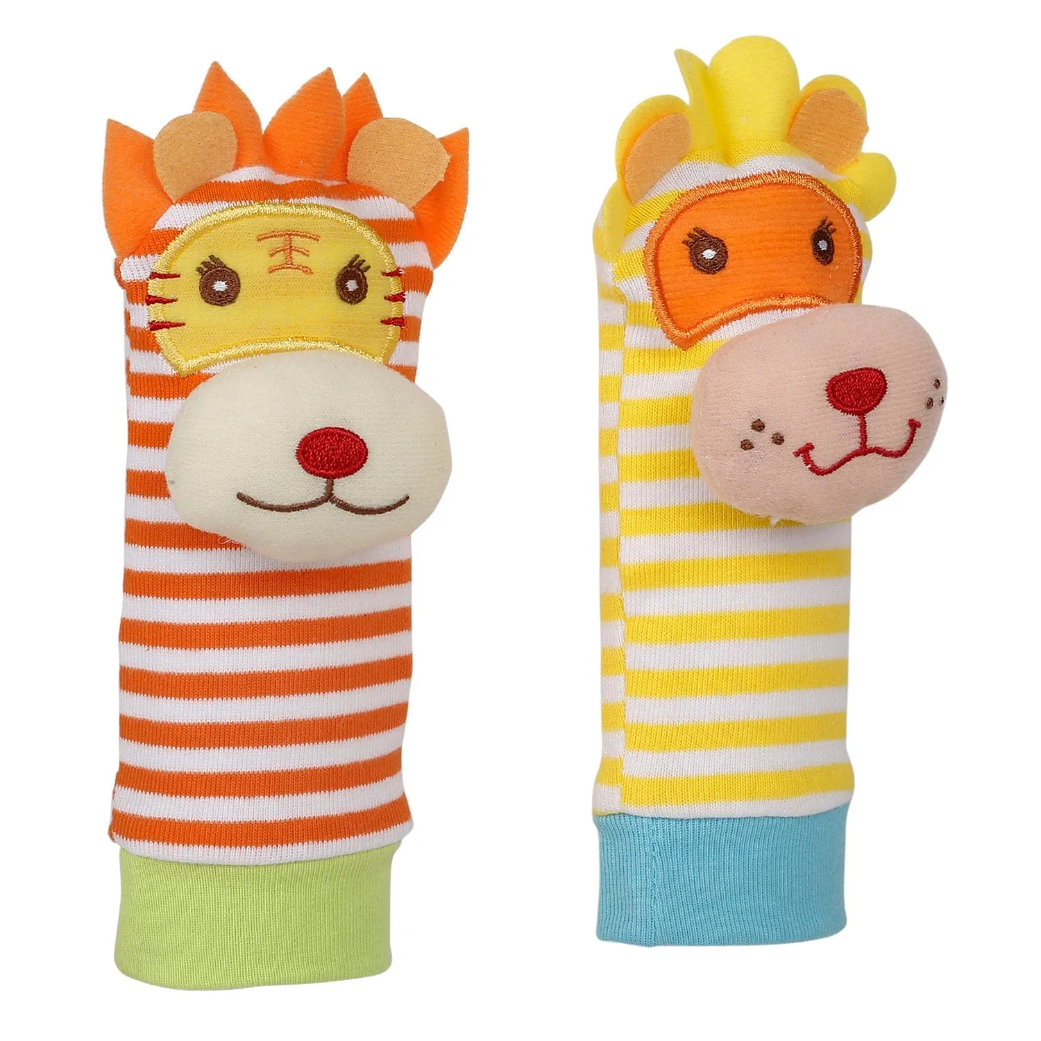 Wild Cats Multicolour Set of 4 Socks And Wrist Rattle