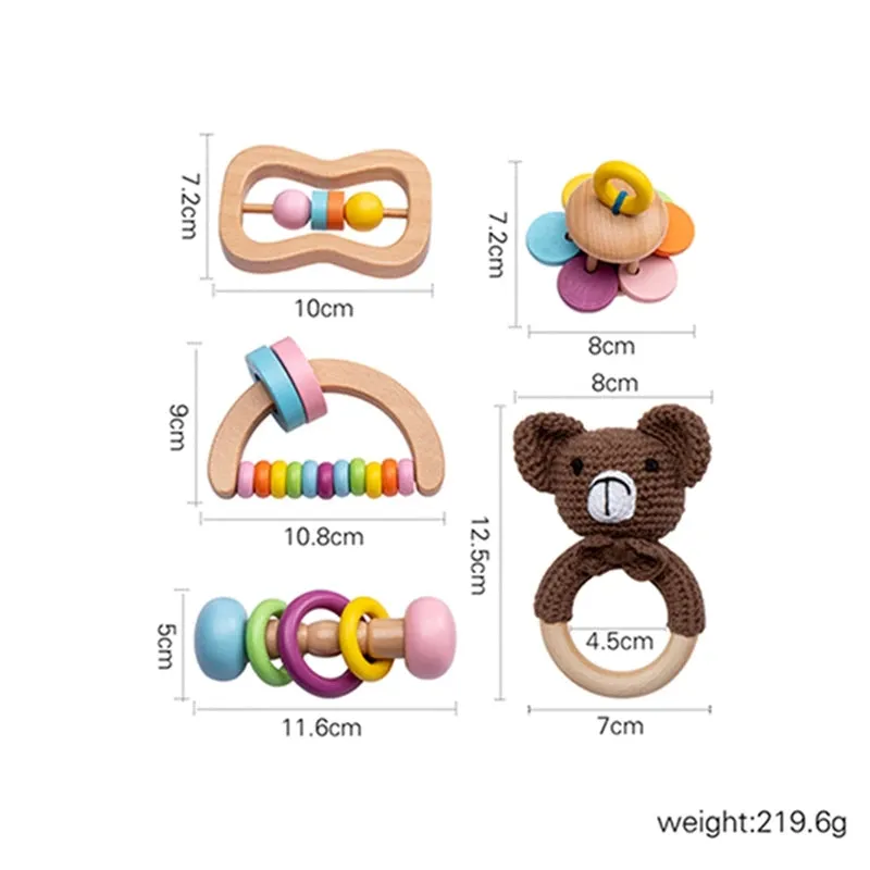 Wooden Baby Rattle Gift Sets