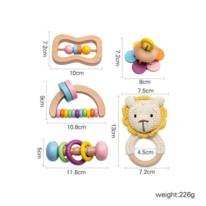 Wooden Baby Rattle Gift Sets