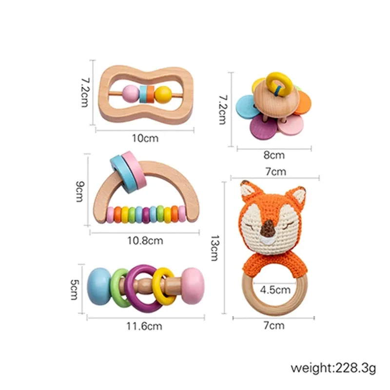 Wooden Baby Rattle Gift Sets