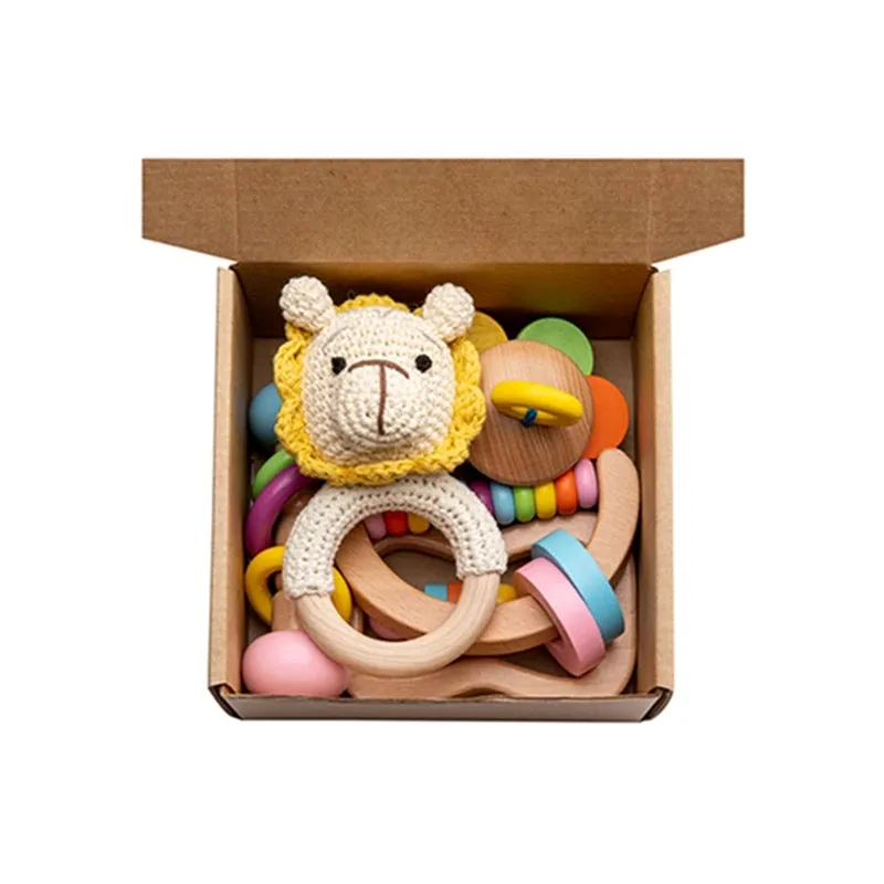 Wooden Baby Rattle Gift Sets