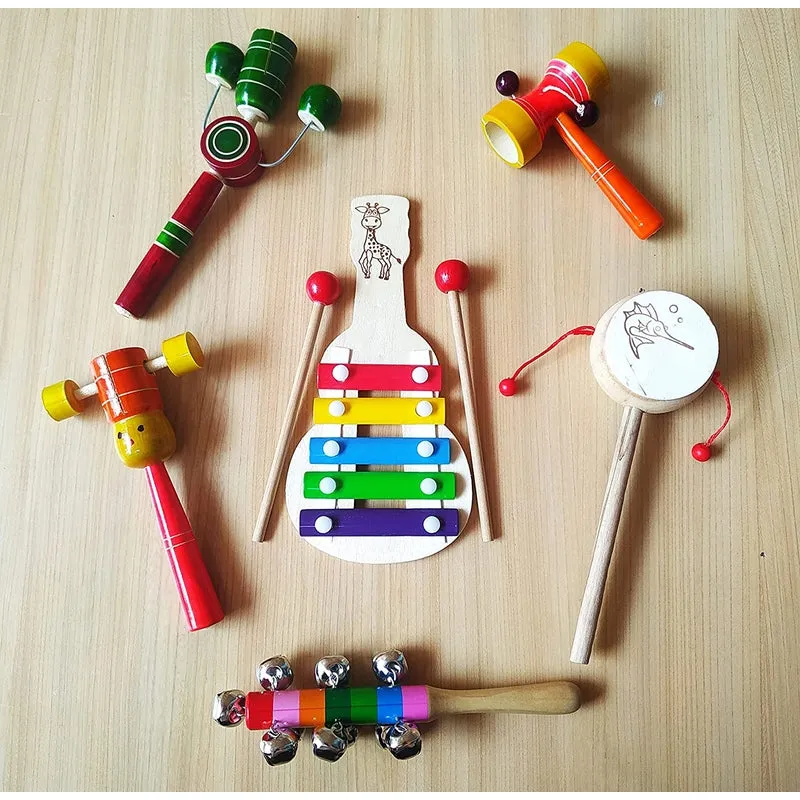 Wooden baby rattle toys for Baby - Set 6 pcs