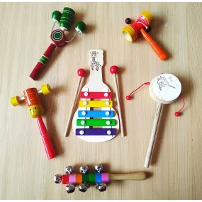 Wooden baby rattle toys for Baby - Set 6 pcs